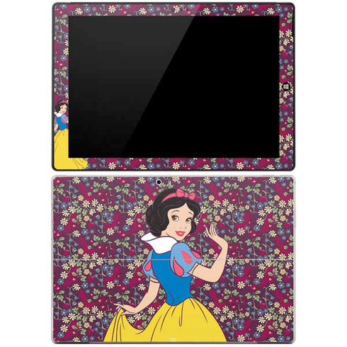 Disney Snow White Character with Floral Pattern Surface Pro 3 Skin